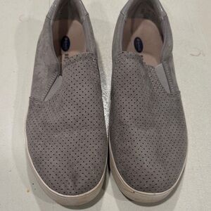 Dr. Scholl's Perforated Gray slip ons